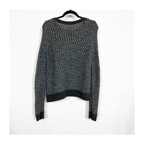 Anthropologie Moth Wool Blend Women's Black Wool Blend Long Sleeve Sweater Size - Picture 3 of 7